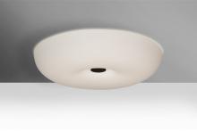 Besa Lighting NIMBUS1607C-LED-BK - Besa, Nimbus 16 Ceiling, Opal Matte, Black, 1x34W LED