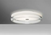 Besa Lighting TOPPER12CLC-LED - Besa, Topper 12 Ceiling, Opal/Clear,  Finish, 1x16W LED