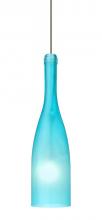 Besa Lighting 1XT-1685BF-LED-BR - Besa Pendant Botella 12 Bronze Blue Frost 1x5W LED