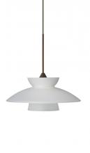 Besa Lighting 1XP-271825-BR - Besa Pendant Trilo 7 Bronze Frost 1x50W Halogen