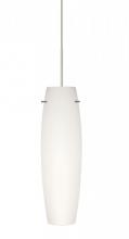 Besa Lighting 1XC-412107-LED-SN - Besa Tu Tu Pendant, Opal Matte, Satin Nickel, 1x5W LED