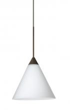 Besa Lighting 1XC-512107-BR - Besa Pendant Kani Bronze Opal Matte 1x50W Halogen