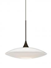 Besa Lighting 1XC-629406-LED-BR - Besa Pendant Spazio Bronze Opal Glossy 1x5W LED