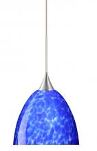 Besa Lighting XP-757086-SN - Besa Pendant Sasha Satin Nickel Blue Cloud 1x50W GY6.35