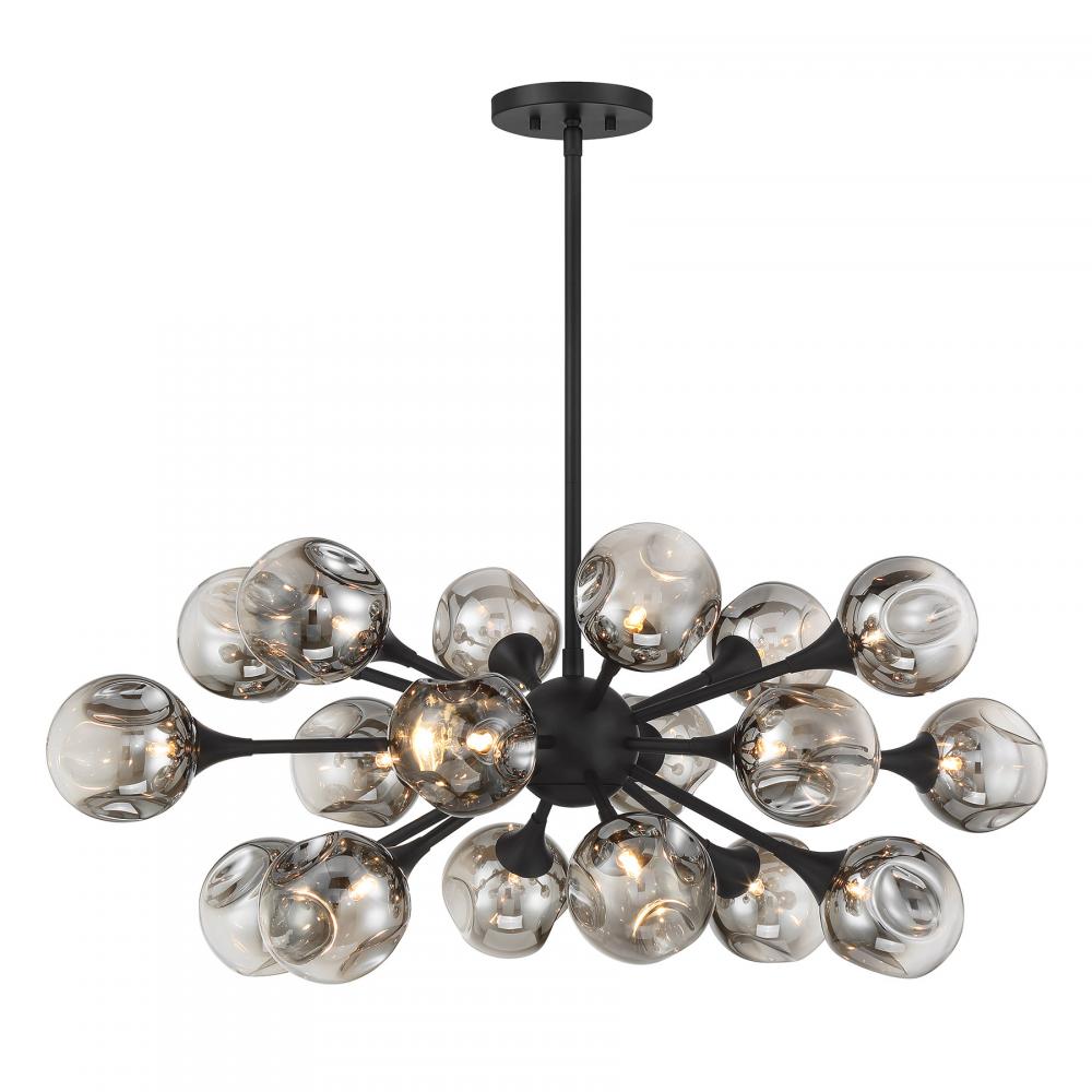 Matisse 18-Light Chandelier in Matte Black