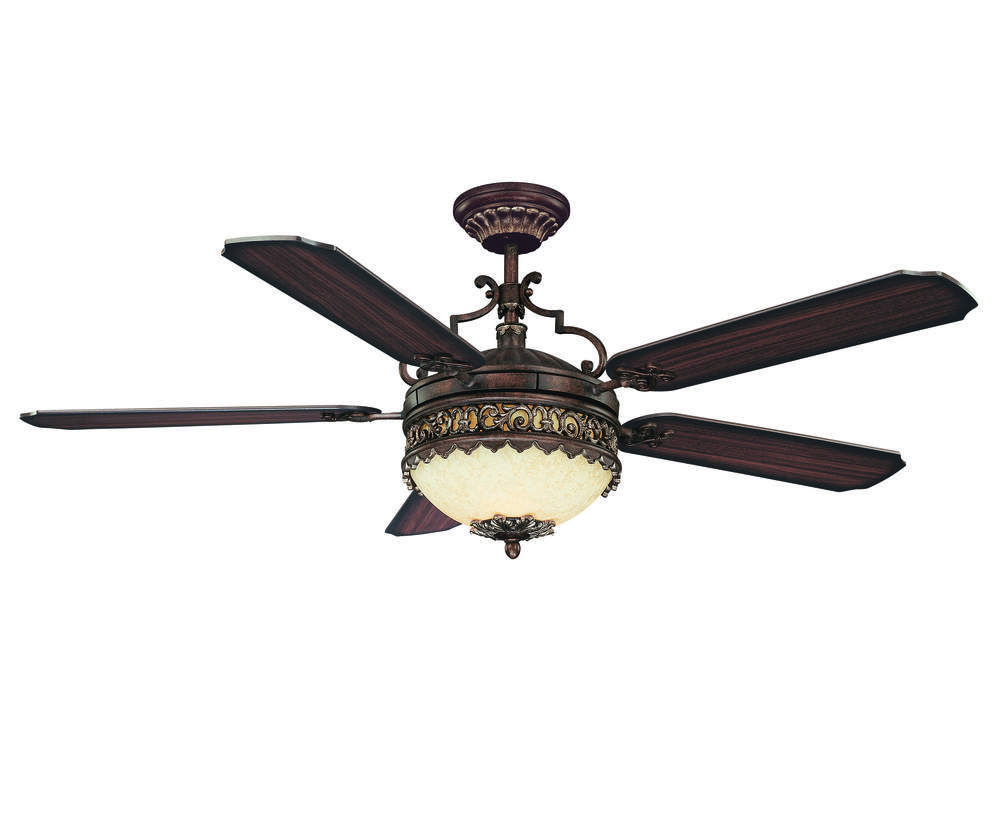 Three Light Parisian Bronze Ceiling Fan