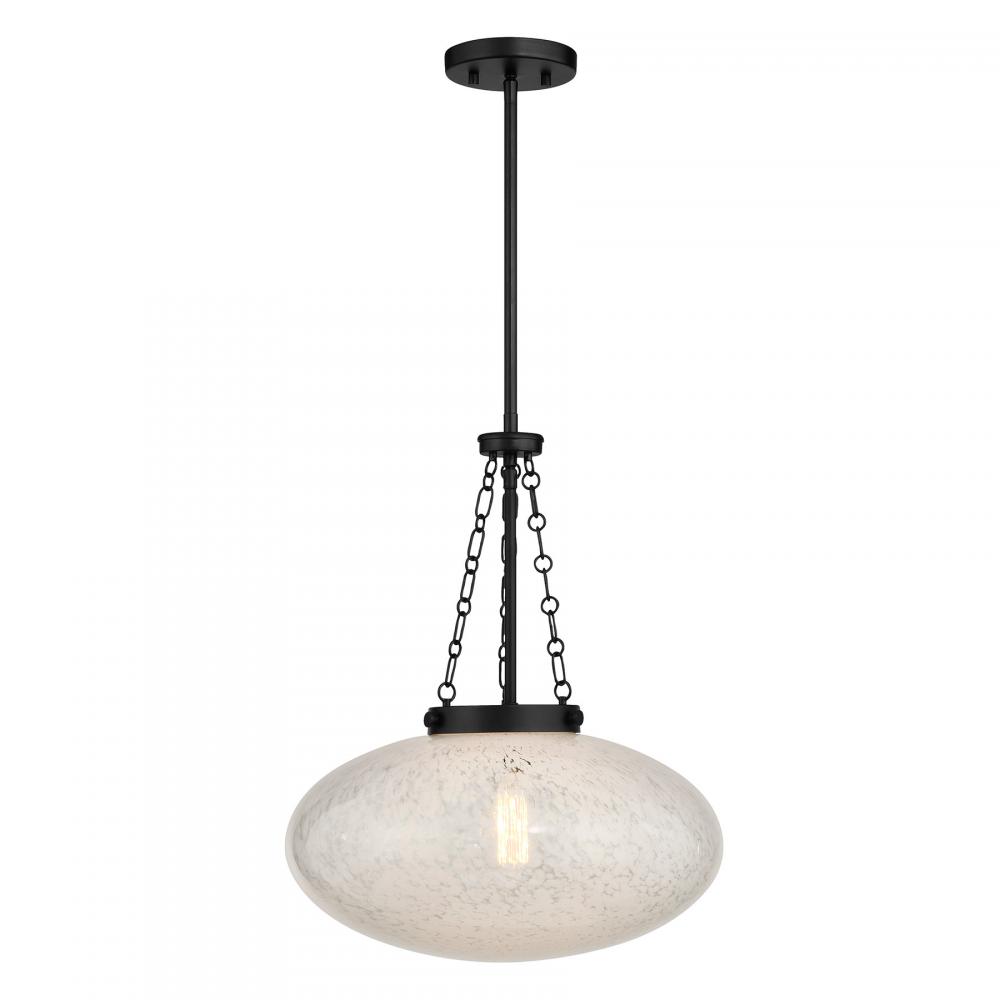 Willow 1-Light Pendant in Matte Black