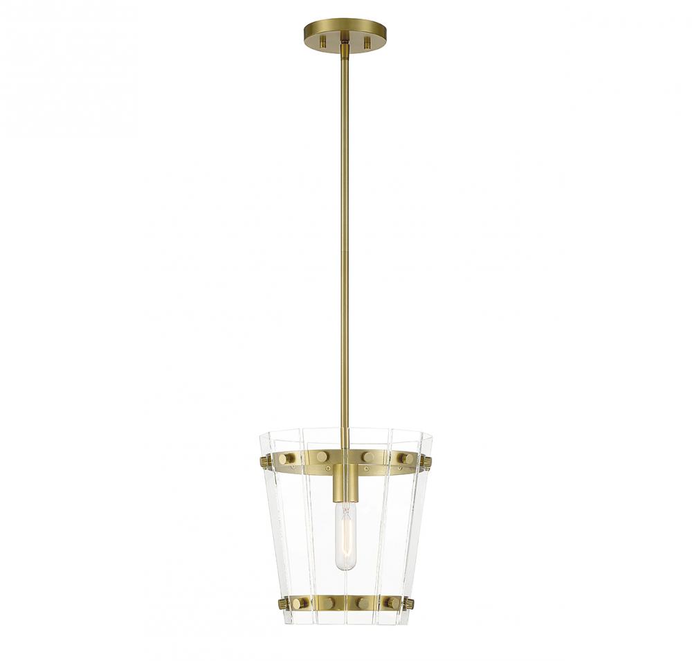 Ventari 1-Light Pendant in Warm Brass