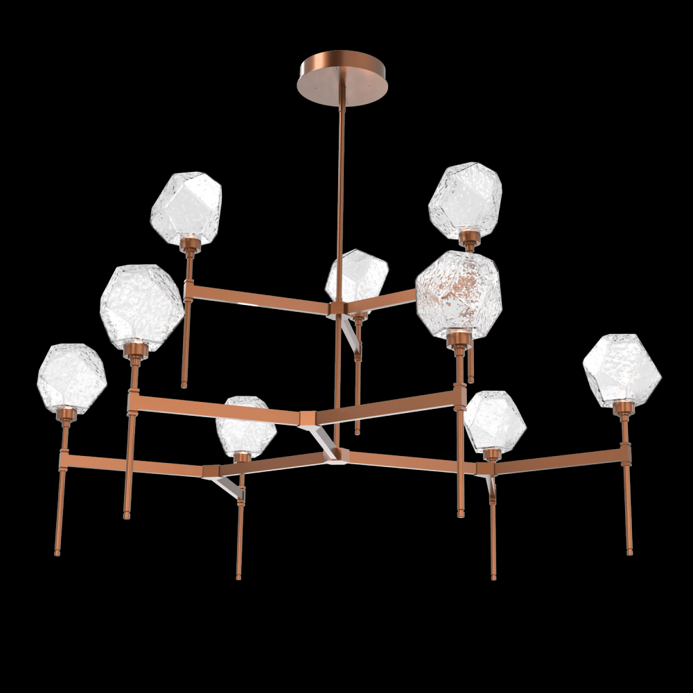 Gem Round Chandelier-55-Burnished Bronze