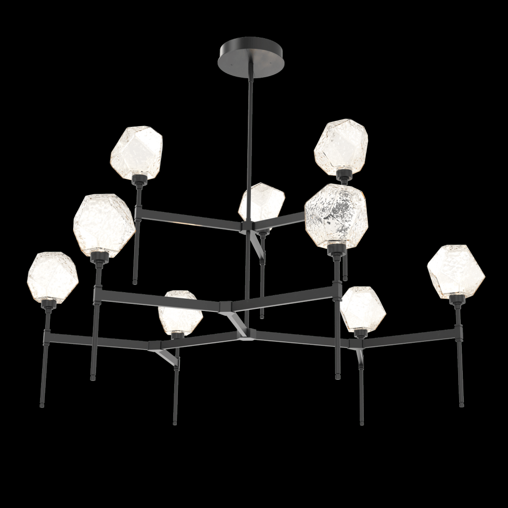 Gem Round Belvedere Chandelier-55-Matte Black