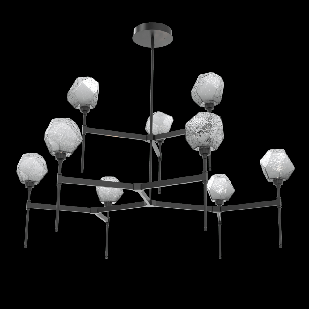 Gem Round Chandelier-55-Matte Black