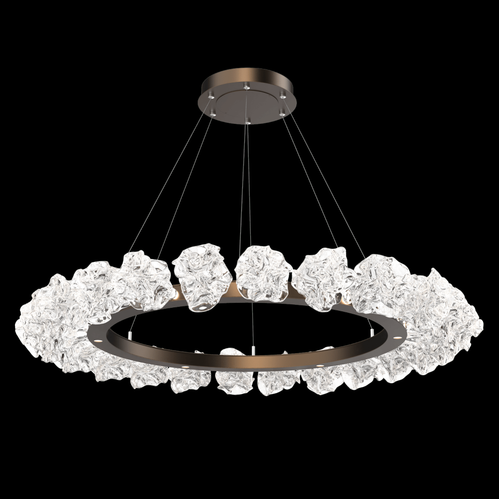 Blossom Ring Chandelier - 50-Flat Bronze