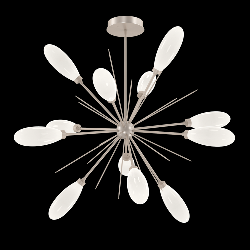 Fiori  Starburst Chandelier - 46" -Metallic Beige Silver