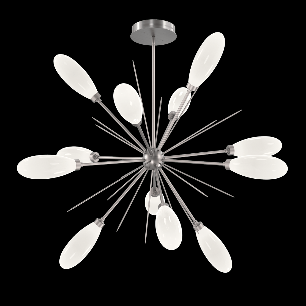 Fiori  Starburst Chandelier - 46" -Satin Nickel