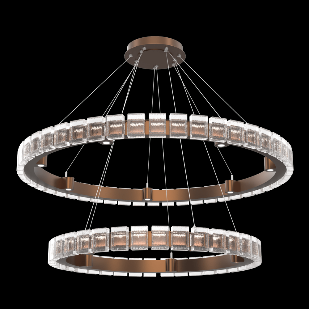 Tessera 38" & 50" Two-Tier Ring-Burnished Bronze