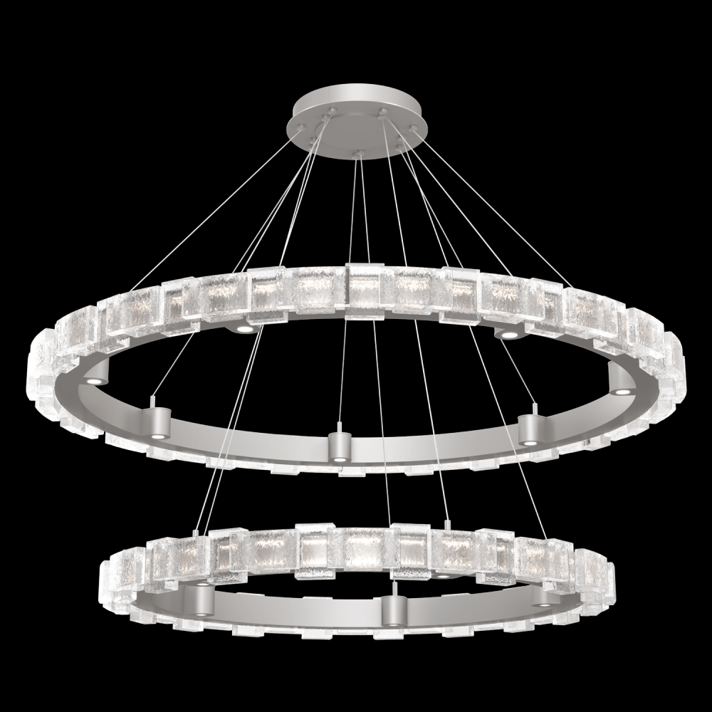 Tessera 38" & 50" Two-Tier Ring-Beige Silver