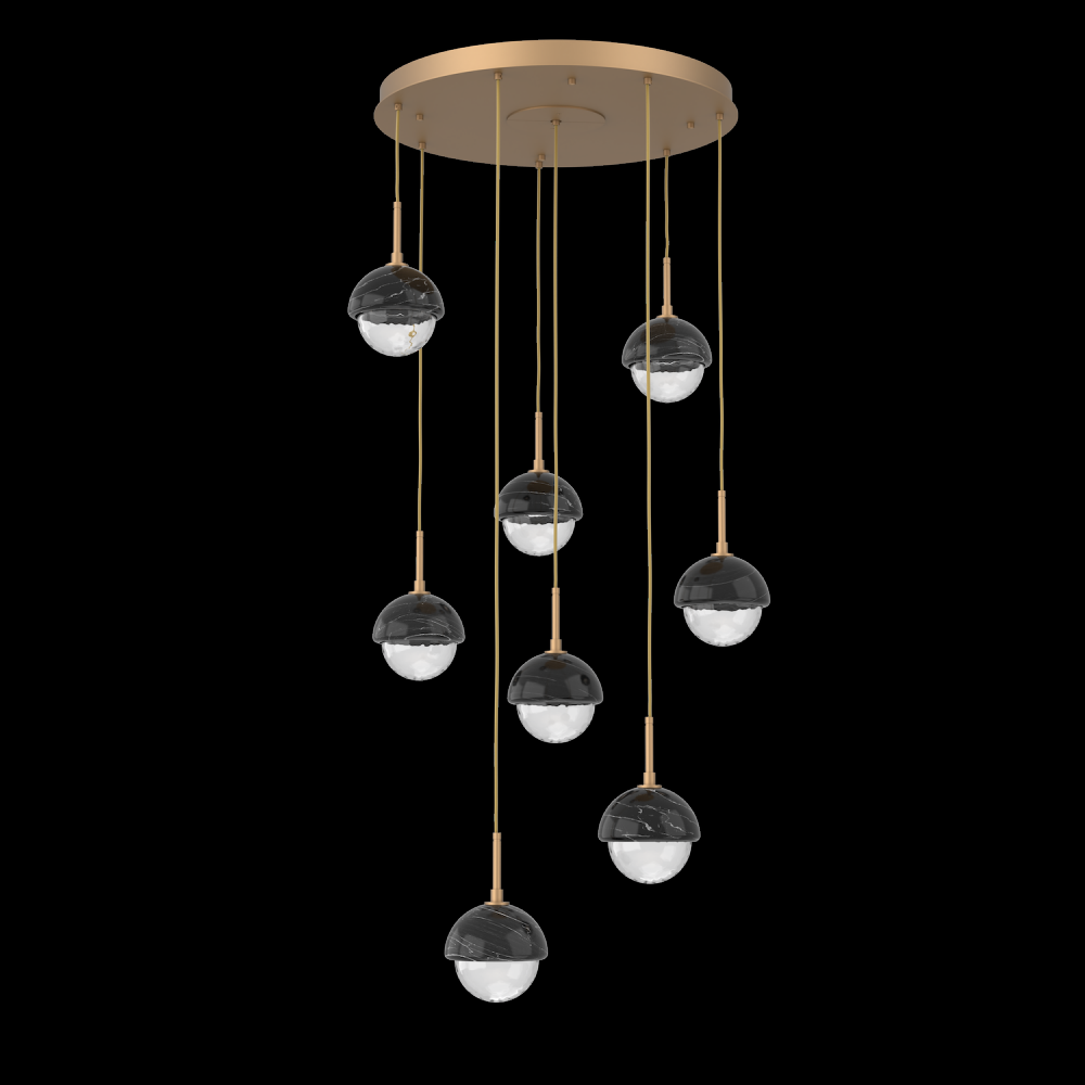 Cabochon Round Pendant Chandelier