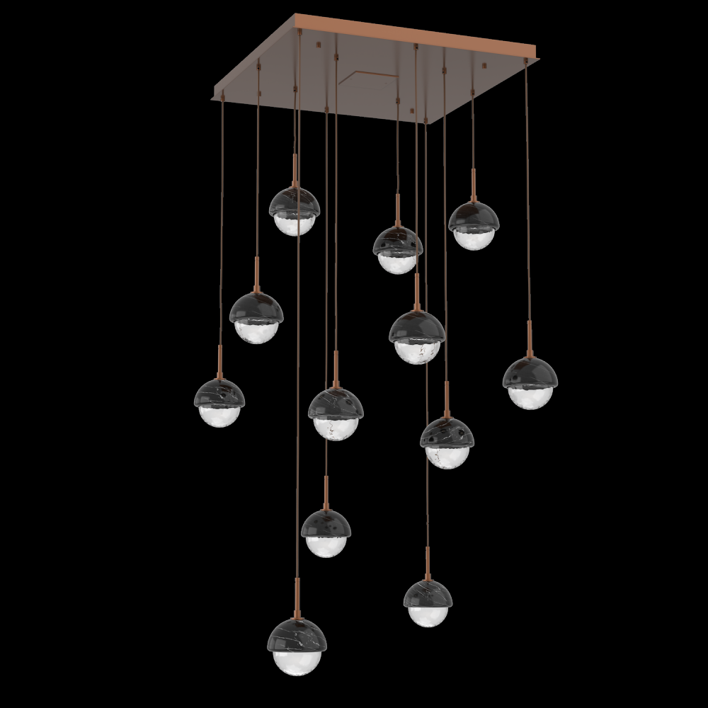 Cabochon Square Pendant Chandelier