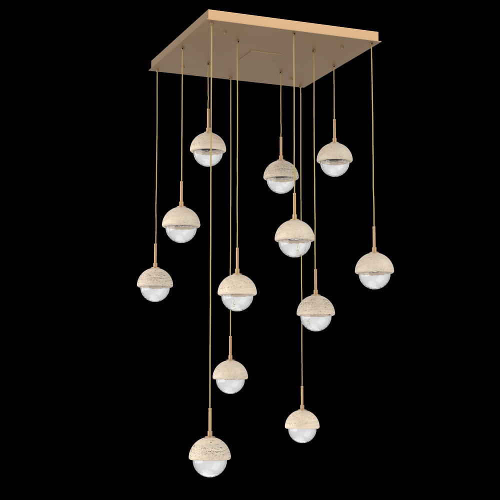 Cabochon Square Pendant Chandelier