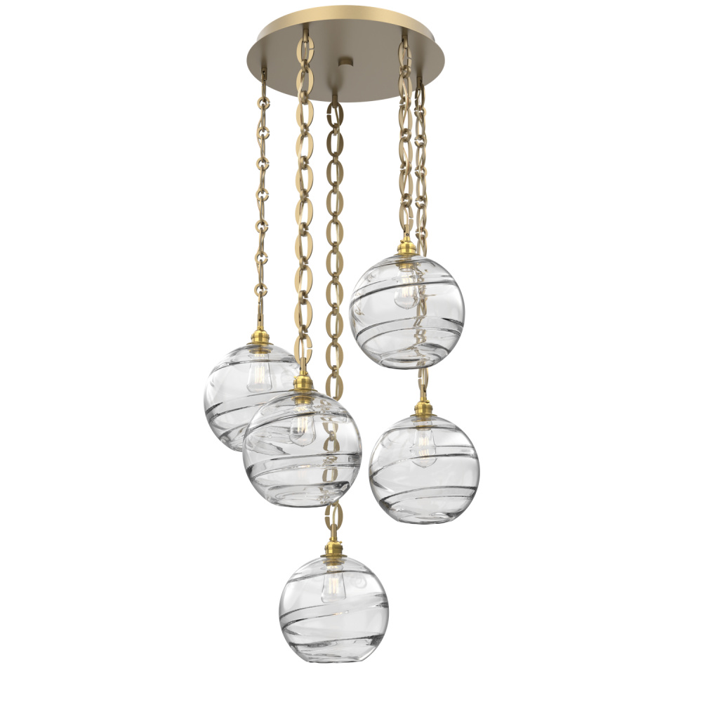 Terra Round 5pc Multi-Pendant with Chain
