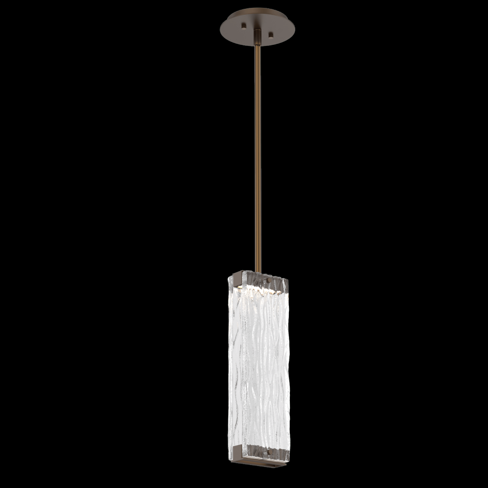 Tabulo Pendant-Flat Bronze-Tidal Cast Glass