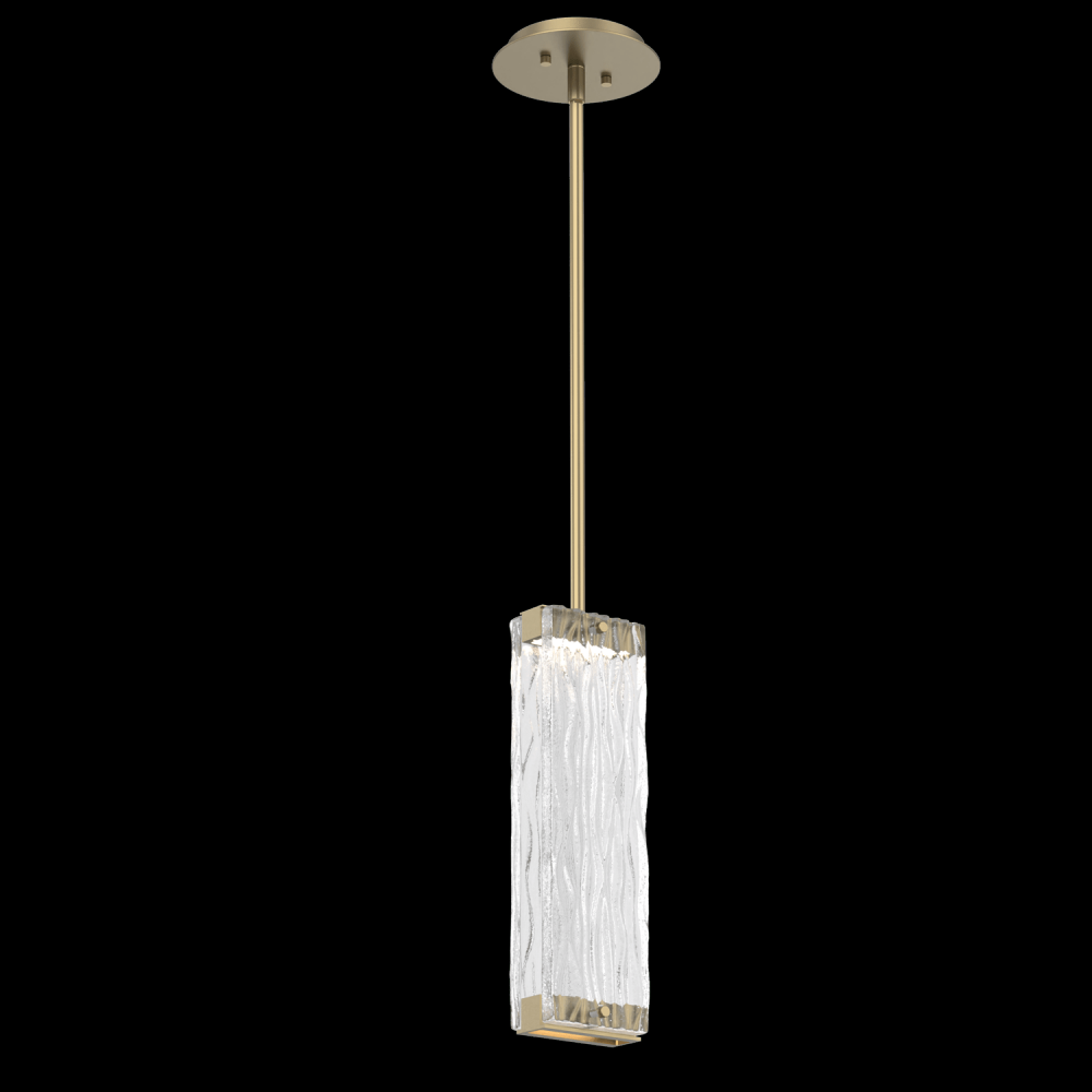 Tabulo Pendant-Gilded Brass-Tidal Cast Glass