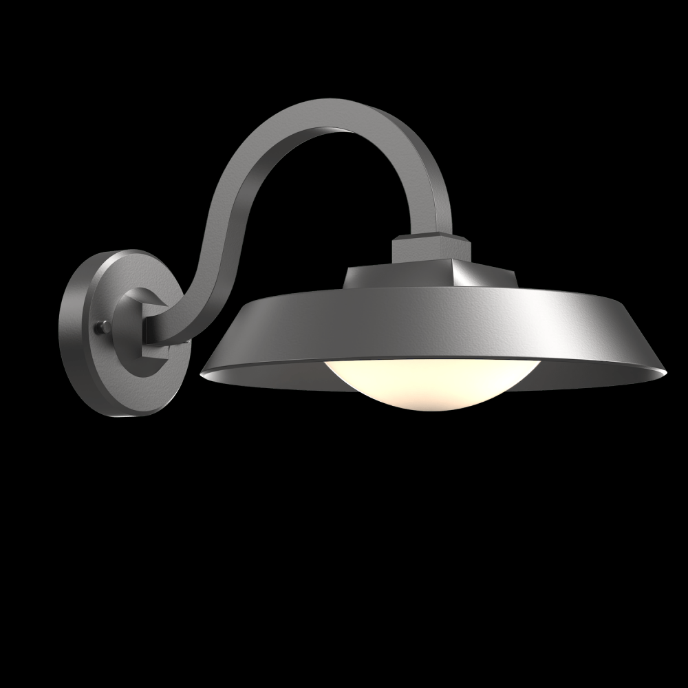 Outdoor Farmhouse Sconce-Argento Grey-Blown Glass