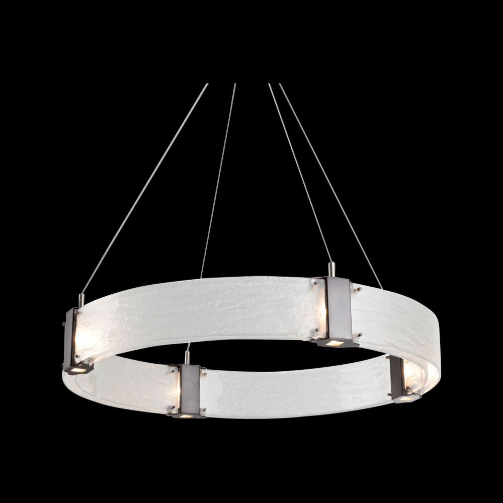 Parallel Ring Chandelier-60-Flat Bronze