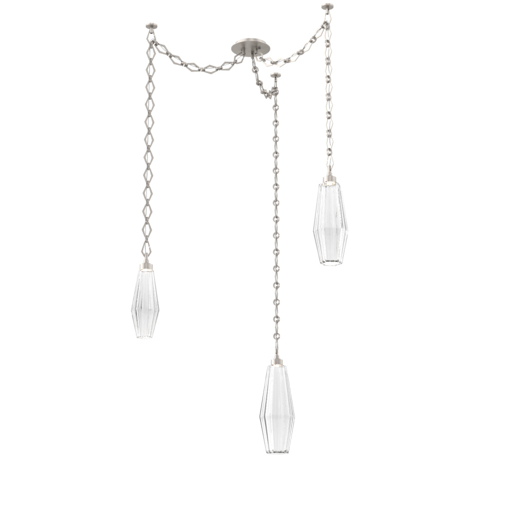 Aalto Multi Light Pendant Multi Port Canopy Beige Silver