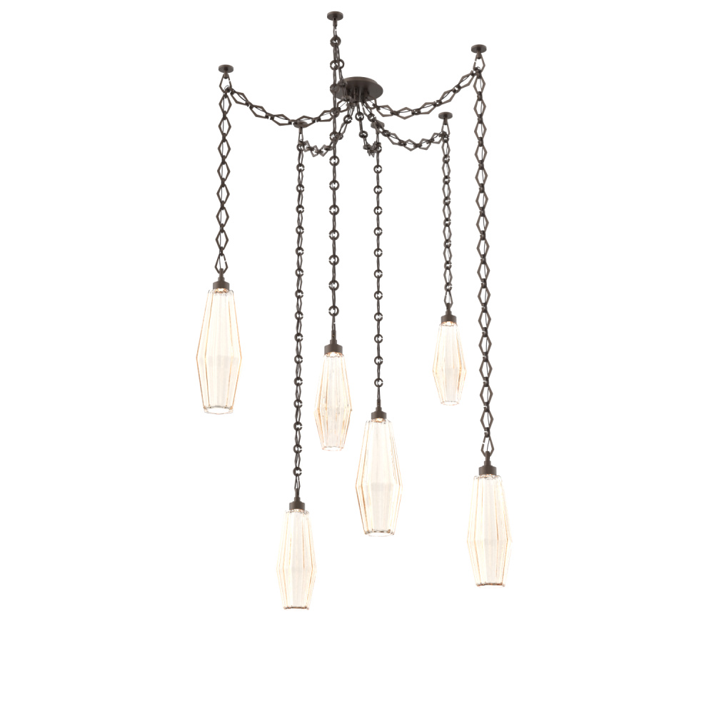 Aalto Multi Light Pendant Multi Port Canopy Flat Bronze