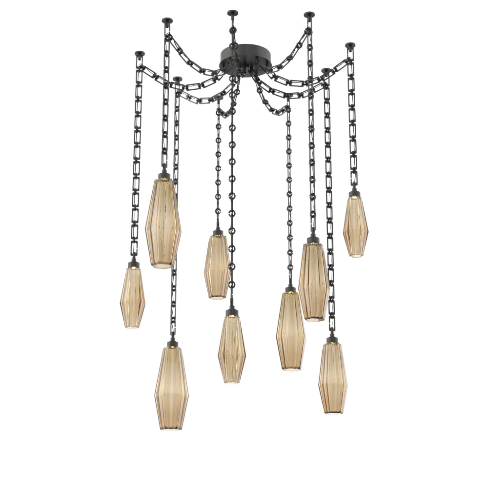 Aalto Multi Light Pendant Multi Port Canopy Matte Black