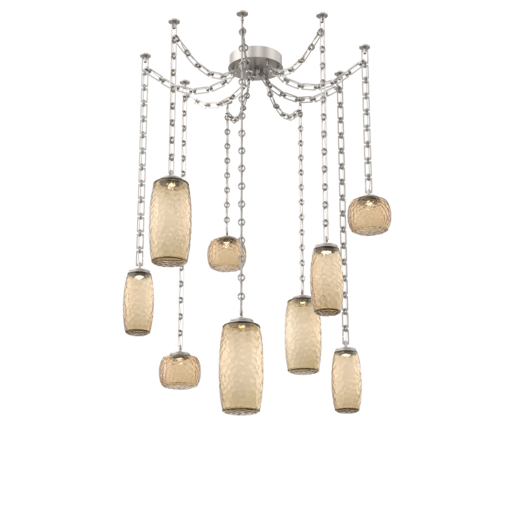 Vessel Multi Light Pendant Beige Silver