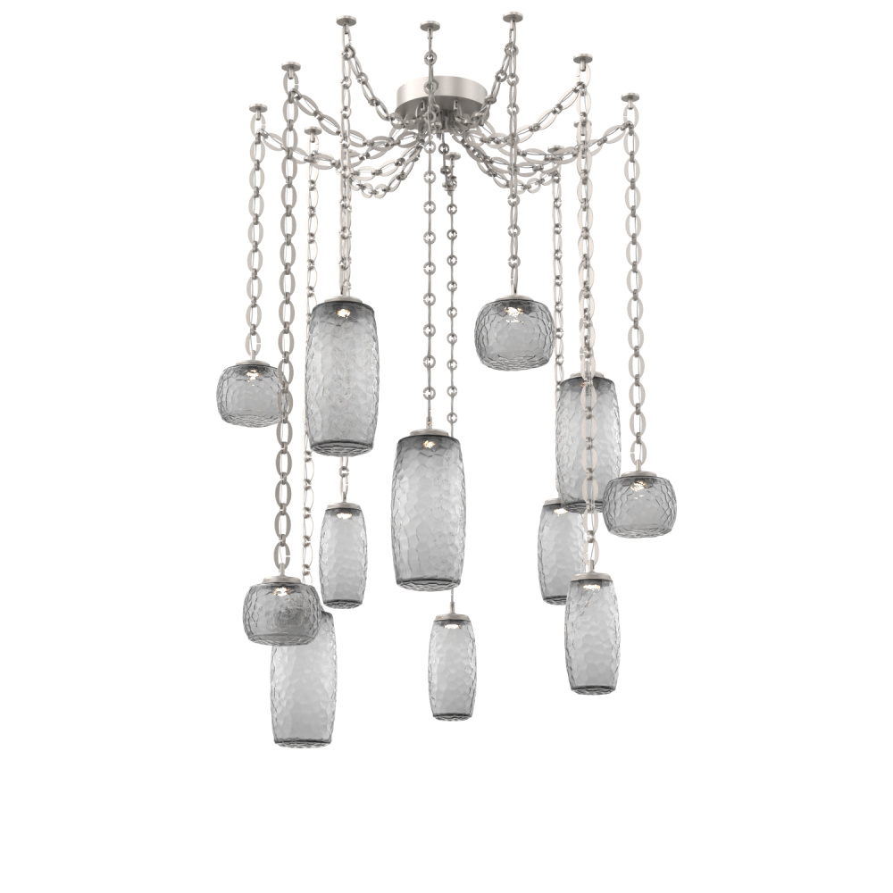 Vessel Multi Light Pendant Beige Silver