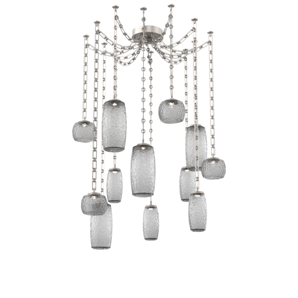 Vessel Multi Light Pendant Beige Silver