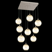 Hammerton CHB0047-09-BS-OA-C01-E2 - Terra Square 9pc Multi-Pendant