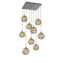 Hammerton CHB0047-09-FB-OB-C01-E2 - Terra Square 9pc Multi-Pendant
