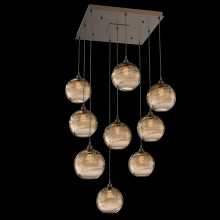 Hammerton CHB0047-09-FB-OB-C01-E2 - Terra Square 9pc Multi-Pendant