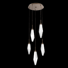 Hammerton CHB0050-05-FB-CC-C01-L3-RTS - Rock Crystal Round Pendant Chandelier - Quick Ship