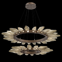 Hammerton CHB0050-2T-FB-CB-CA1-L1 - Rock Crystal Radial Ring Two Tier - 42/56-Flat Bronze