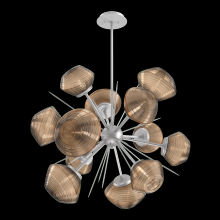 Hammerton CHB0089-0G-CS-B-001-L3 - Mesa 36" Starburst-Classic Silver-Bronze Blown Glass