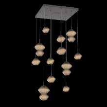 Hammerton CHB0089-12-GP-B-C01-L1 - Mesa Square 12pc Multi-Pendant