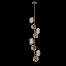 Hammerton CHB0089-T8-GP-B-001-L1 - Mesa 8pc Twisted Vine-Graphite-Bronze Blown Glass-Threaded Rod Suspension-LED 2700K