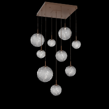 Hammerton CHB0092-09-BB-S-C01-L3 - Gaia Square Multi-Pendant Chandelier