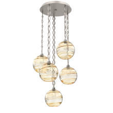 Hammerton CNB0047-05-BS-OA-CH2-E2 - Terra Round 5pc Multi-Pendant with Chain