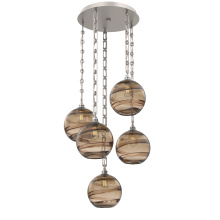 Hammerton CNB0047-05-BS-OB-CH3-E2 - Terra Round 5pc Multi-Pendant with Chain