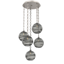 Hammerton CNB0047-05-BS-OS-CH1-E2 - Terra Round 5pc Multi-Pendant with Chain