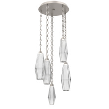 Hammerton CNB0049-05-BS-RC-CH1-L3 - Aalto Round 5pc Multi-Pendant with Chain