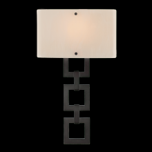 Hammerton CSB0033-0B-MB-BG-E2 - Carlyle Square Link Cover Sconce-0B 11"