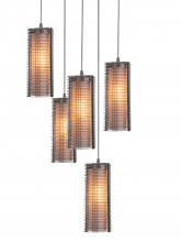 Hammerton CHB0020-09-CS-F-C01-L3 - Downtown Mesh w/Glass Square Pendant Chandelier