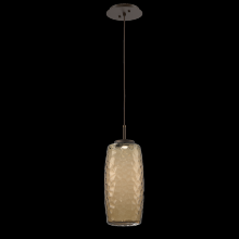 Hammerton LAB0091-01-FB-B-C01-L1 - Vessel Pendant (Large)-Flat Bronze-Bronze Blown Glass-Cloth Braided Cord-LED 2700K